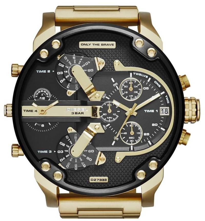 Diesel Chronograph MR. DADDY 2.0 DZ7333, Quarzuhr, Armbanduhr, Herren, Datum, Stoppfunktion, mehrere Zeitzonen von Diesel