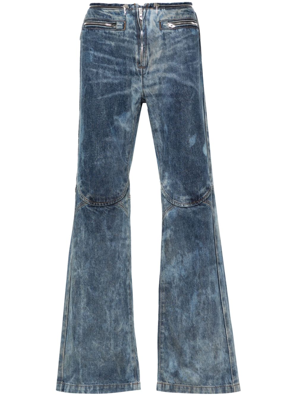 Diesel D-Gen Bootcut-Jeans mit Bleached-Effekt - Blau von Diesel