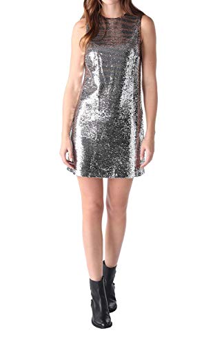 Diesel D-Jettie Abito Damen Kleid Metallic Silber (L, Metallic) von Diesel