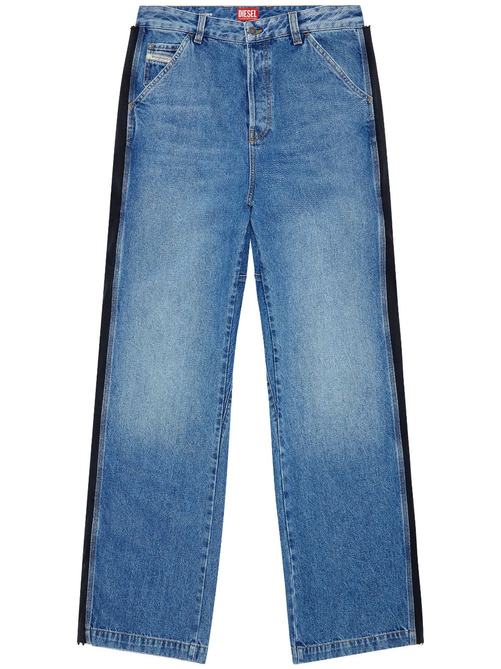 Diesel Halbhohe D-Livery Baggy-Jeans - Blau von Diesel