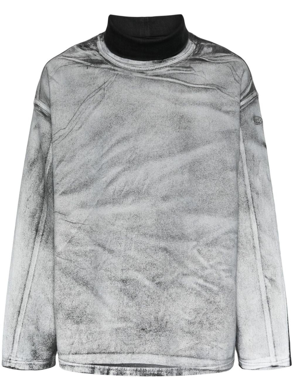 Diesel Refklektierendes D-Nlabelcol Sweatshirt - Grau von Diesel