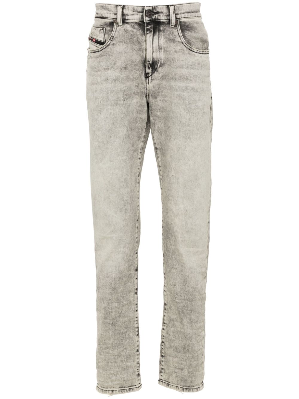 Diesel Halbhohe D-Strukt Slim-Fit-Jeans - Grau von Diesel