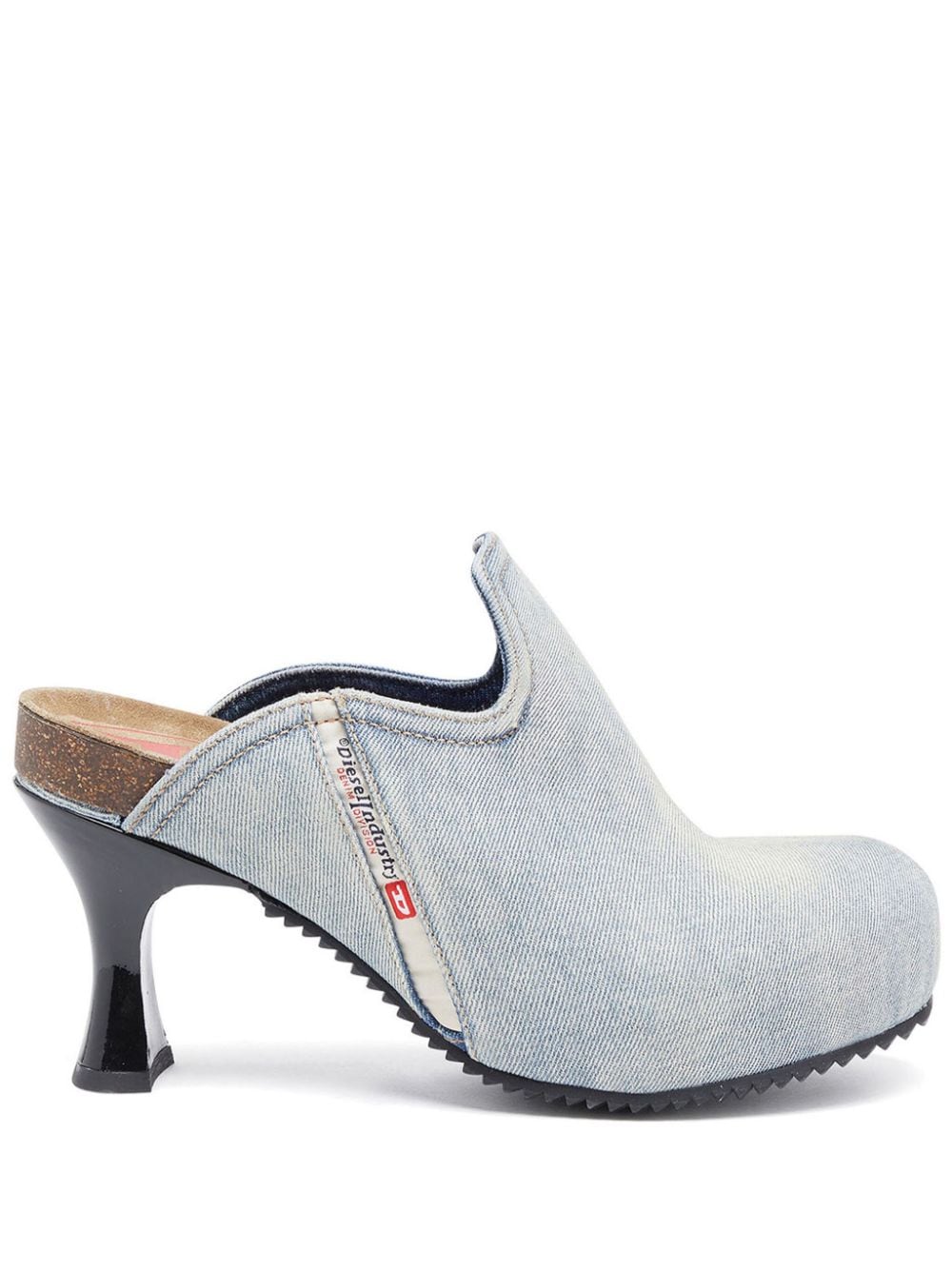 Diesel D-Woodstock W Jeans-Mules 80mm - Blau von Diesel