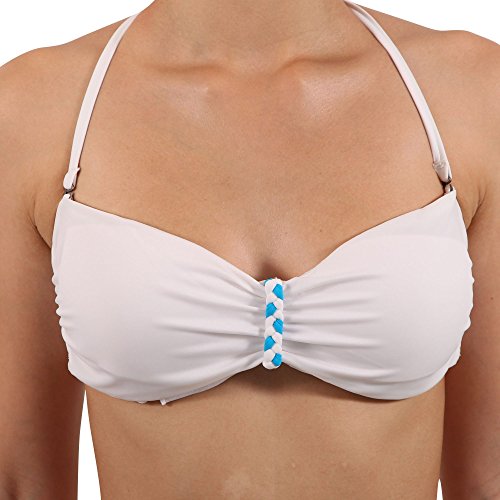 Diesel Damen Bandeau Bikini Oberteil Brandy Bra in Weiß Größe 75/B von Diesel