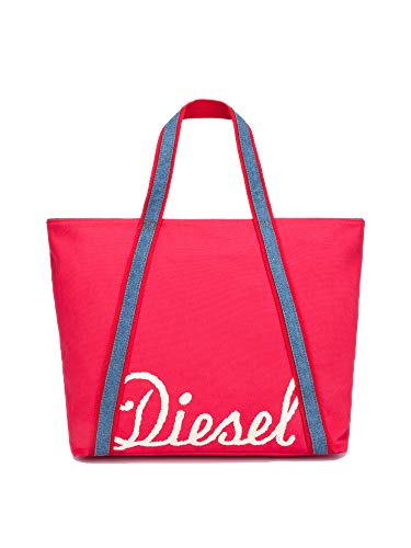Diesel Damen CANVAS JP BAG Shopper Tasche (Rot) von Diesel