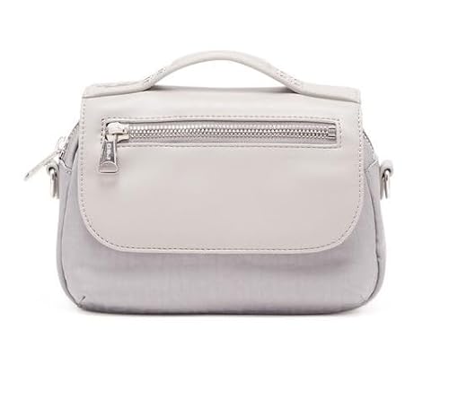 Diesel Damen Monogramm Nylon Mono Mini Messenger X Handtasche Tasche, Grau (Frost Gray) von Diesel