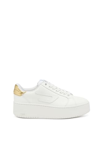 Diesel Damen S-Athene Bold W Sneaker, Egret/Gold, 39 EU von Diesel