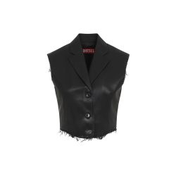 Diesel Damen Schicke Schwarze Weste - Polyester & Virgin Wolle von Diesel