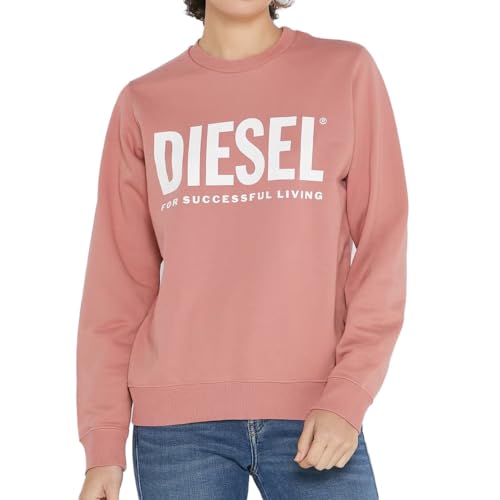 Diesel Damen-Sweatshirt, Fangs, Rosa, Rosa, 46 von Diesel