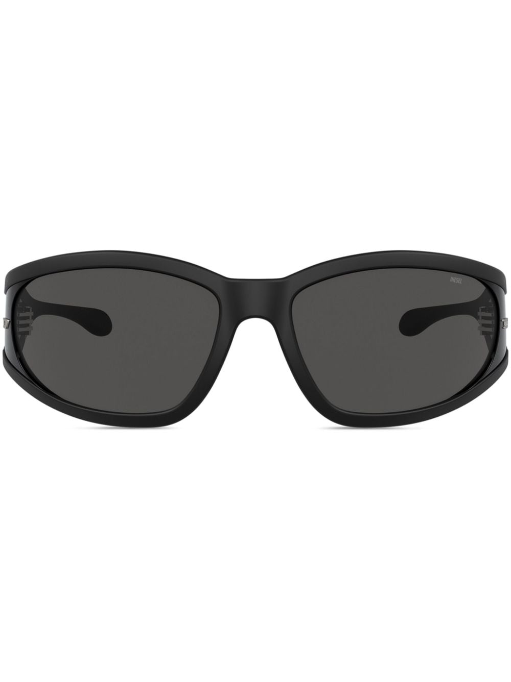 Diesel Ergonomische Sonnenbrille mit Logo-Schild - Schwarz von Diesel