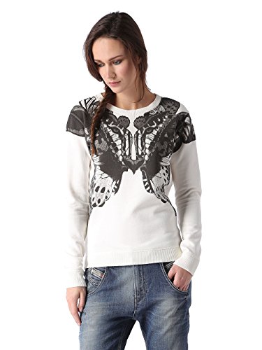 Diesel F-RADI-Z Felpa Damen Shirt Sweatshirt (XXS, Weiß) von Diesel