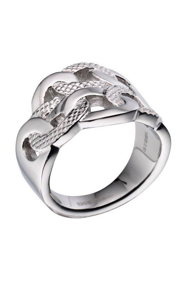 Diesel Fingerring DX0136040503, aus Edelstahl, Silber, Größe 50 (15,9mm) von Diesel