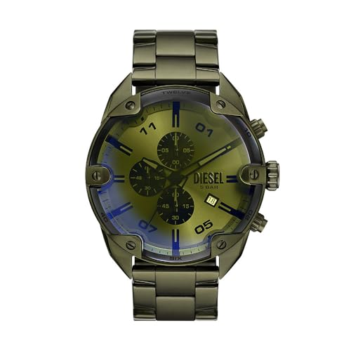 Diesel Herren Analog Quarz Uhr mit Edelstahl Armband DZ4670 von Diesel