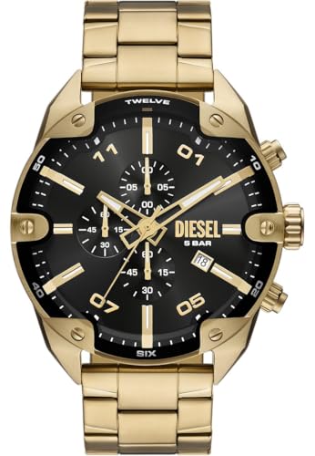 Diesel Herren Analog Quarz Uhr mit Edelstahl Armband DZ4678 von Diesel