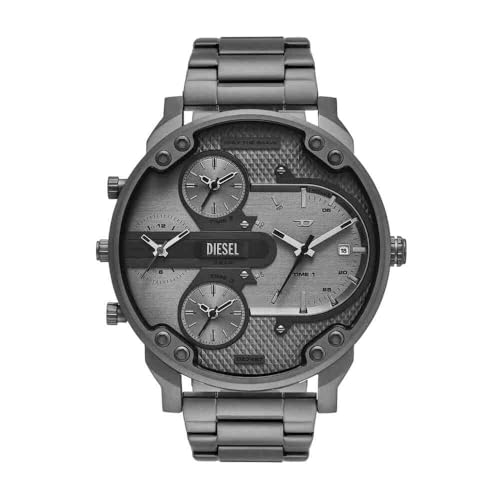 Diesel Herren Analog Quarz Uhr mit Edelstahl Armband DZ7487 von Diesel