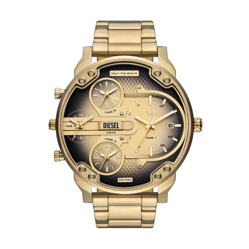 Diesel Herren Analog Quarz Uhr mit Edelstahl Armband DZ7490 von Diesel