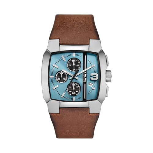 Diesel Herren Analog Quarz Uhr mit Leder Armband DZ4675 von Diesel