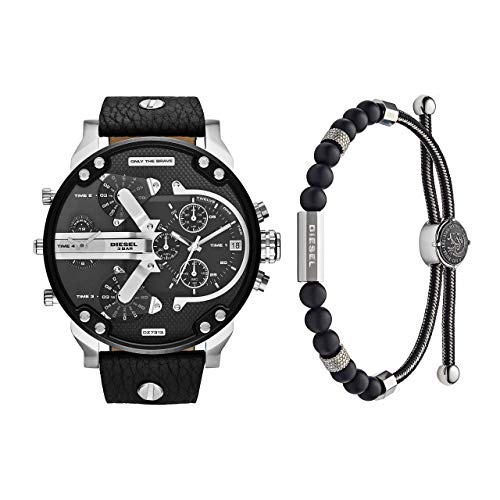 Diesel Herren Analog Quarz Uhr mit Leder Armband DZ7313 Herren-Seilarmbadn Achat DX1151040 von Diesel