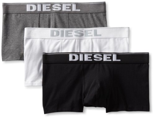 Diesel Herren UMBX-Kory Boxershorts, Grau/Weiß/Schwarz, L (3er Pack) von Diesel