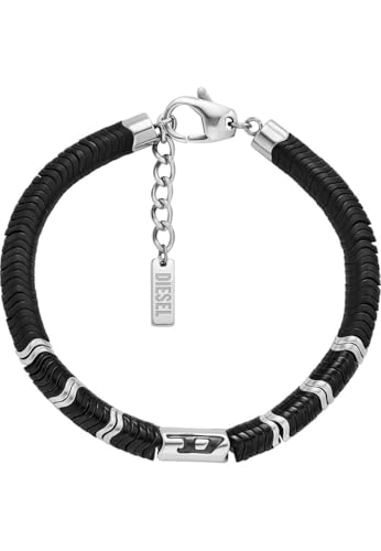 Diesel Herren D Logo Silberfarbenes Edelstahl Armband, DX1574931 Diesel Herren D Logo Silberfarbenes Edelstahl Armband, DX1574931 von Diesel