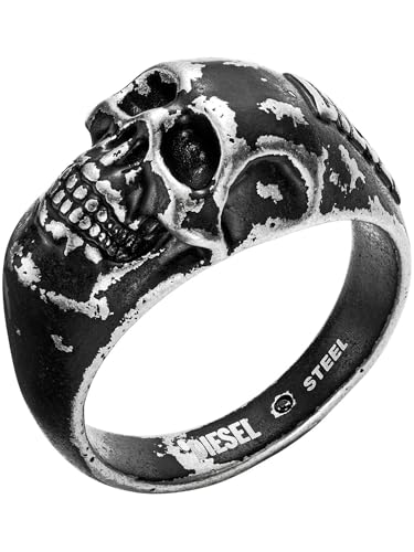 Diesel Herren Edelstahl Nugget-Ringe, M von Diesel