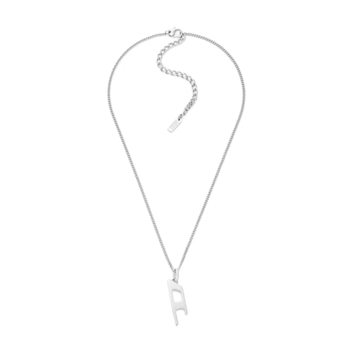 Diesel Herren Edelstahl mit Karabinerverschluss Anhänger Halskette von Diesel