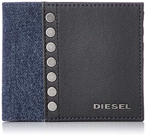 Diesel Herren HIRESH S Bifold Wallet Reisezubehr-Bi-Fold-Brieftasche, schwarz/blau, Einheitsgröße von Diesel