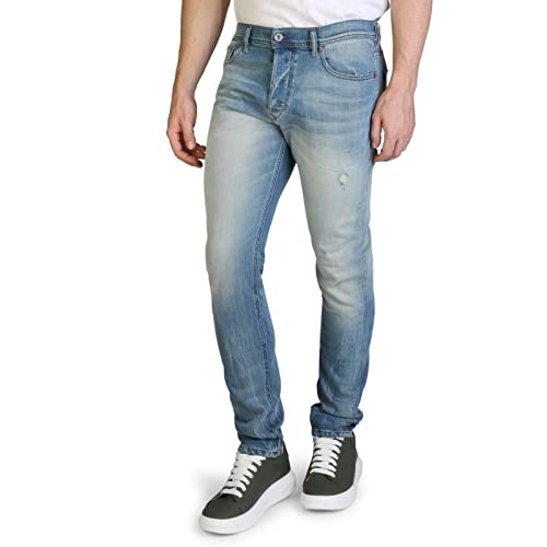 Diesel Herren Jeans Tepphar 081AP Slim Carrot Fit Stoned Blue (81) 29/30 von Diesel