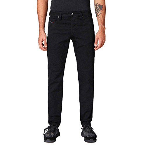 Diesel Herren LAEKEE-BEEX Straight Jeans, Schwarz (Black 02), 32W / 32L von Diesel