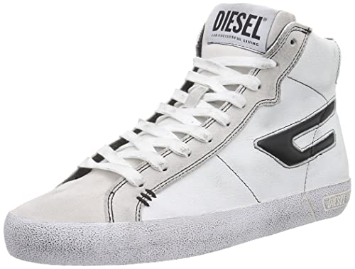 Diesel Herren LEROJI Sneakers, White/Black high, 46 EU von Diesel