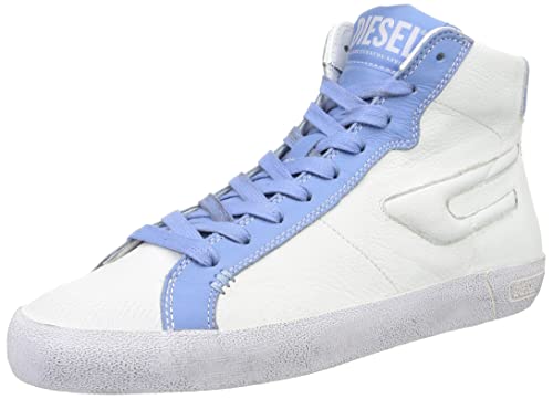 DIESEL Herren Leroji Sneakers, White/Placid Blue-H9474 high, 38 EU von Diesel