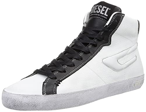 DIESEL Herren Leroji Sneakers, White/Black-H1527 high, 44 EU von Diesel