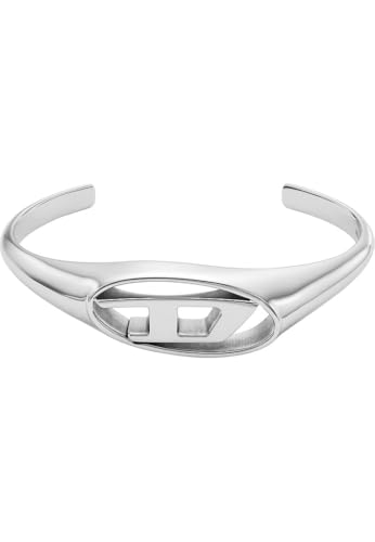 Diesel Herren Oval D Logo Silberfarbenes Edelstahl Armband, DX1597040 Diesel Herren Oval D Logo Silberfarbenes Edelstahl Armband, DX1597040 von Diesel