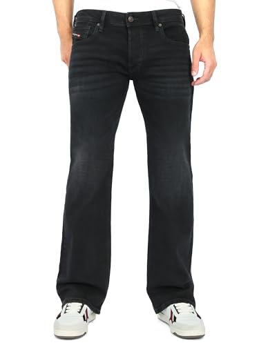 Diesel - Herren Regular Bootcut Fit Jeans Schwarz - Zatiny-X RB064, Größe:W38, Länge:L32 von Diesel