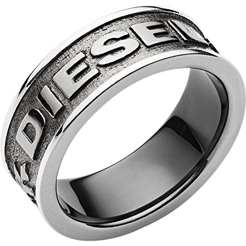 Diesel Ring Für Frauen Stahl, 8, 9, 10, 11.5 Gunmetal Edelstahl Ring, DX1108060 von Diesel