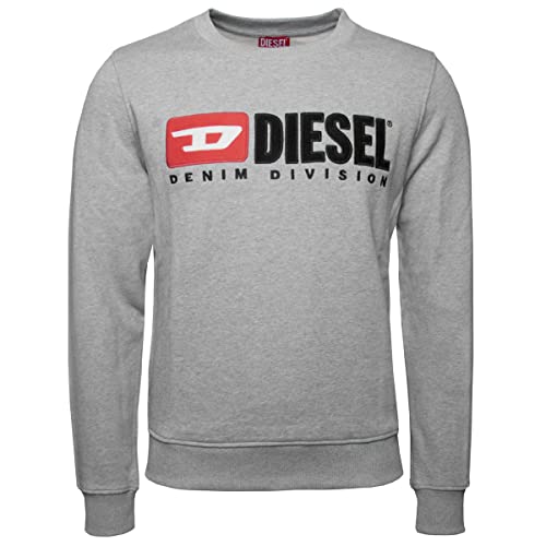 Diesel Herren S-Ginn-div Felpa Sweatshirt, Grau, L von Diesel