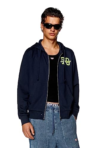 Diesel Herren S-Gymnastik-Hood-Zip-k9 Kapuzenpullover, 86 V-0 Hayt, XL von Diesel