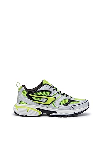 Diesel Herren Serendipity Oxford-Schuh, Jet Black Silver Mirage Grey Acid Lime H9509, 45 EU von Diesel