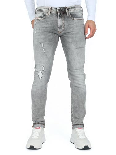 Diesel - Herren Skinny Fit Low Waist Destroyed Jeans - 1979 Sleenker R86AT, Größe:W34, Länge:L30 von Diesel