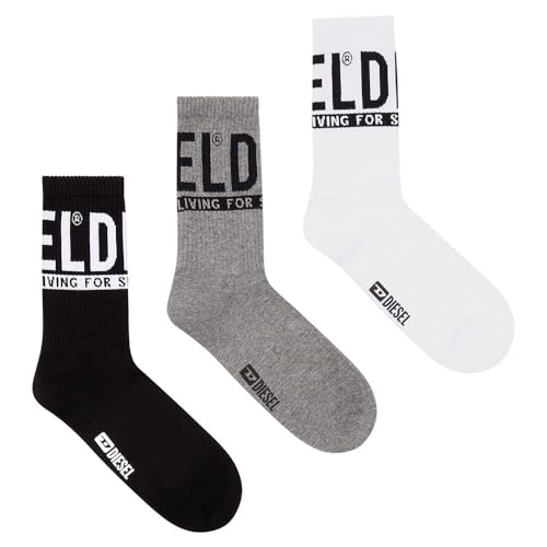 Diesel Herren Skm-Ray-Threepack socken, E3843-0HMAB, L (3er Pack) von Diesel