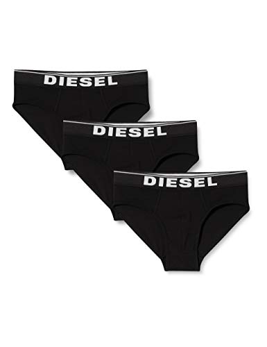 Diesel Herren Umbr-andrethreepack Slips, Schwarz (Off/Black E4101), XS von Diesel