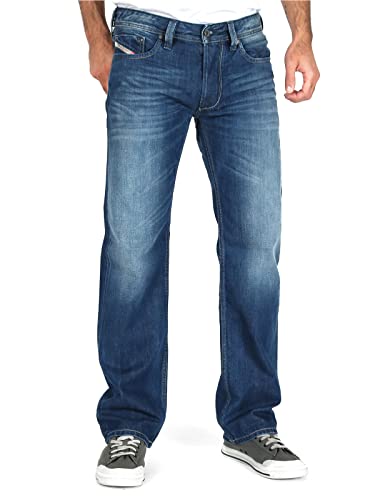 Diesel Herren Straight Jeans Larkee Pantaloni, Blau (Medium Blue 01), W32/L34 von Diesel