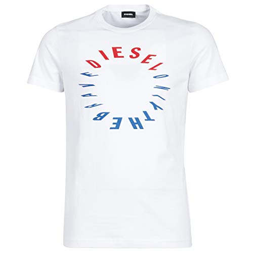 Diesel Herren T-Diego-Y2 T-Shirt, Weiß (White 100), Large (Herstellergröße: L) von Diesel