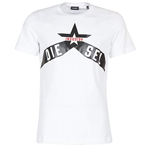 Diesel Herren T-Diego-a7 T-Shirt, Weiß Blanco 100, Small von Diesel