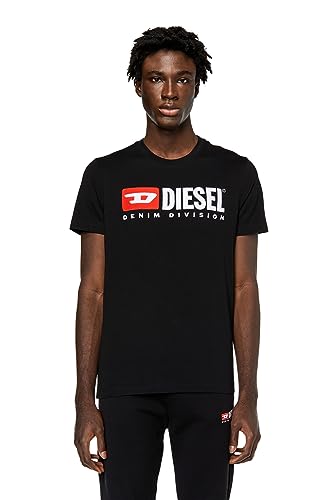 Diesel Herren T-Diegor-div T-Shirt, Schwarz Schwarz Schwarz, XS von Diesel