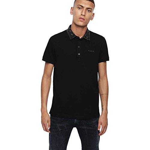 Diesel Herren T Meilen Gebrochen Polo-Shirt Schwarz L von Diesel