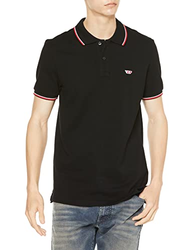 Diesel Herren T-Smith-D Polo Polohemd, Schwarz, XL von Diesel