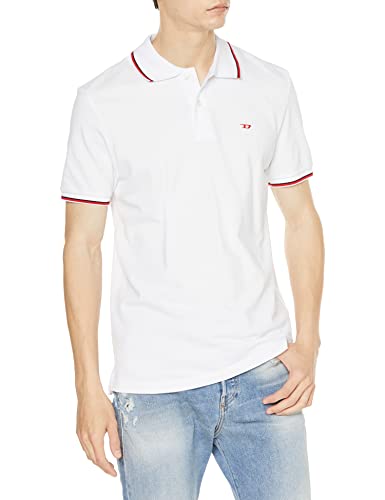 Diesel Herren T-Smith-d Polo T-Shirt, Hellweiß, XS von Diesel