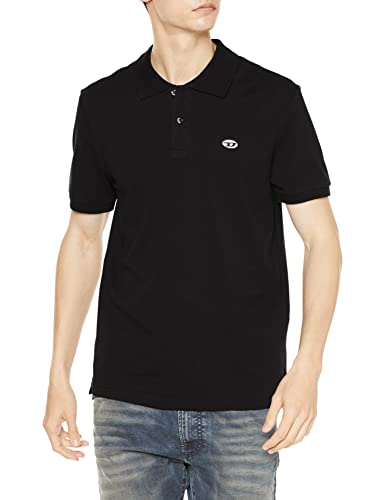 Diesel Herren T-Smith-doval-pj Polo T-Shirt, Schwarz Schwarz Schwarz, L von Diesel