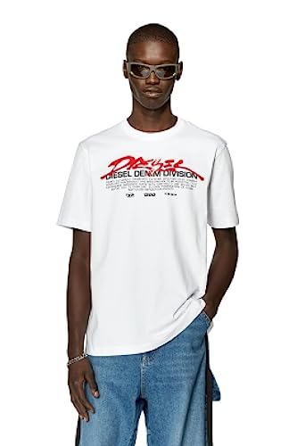 Diesel Herren T-just-l3 T-Shirt, 100-0 Catm, Medium von Diesel